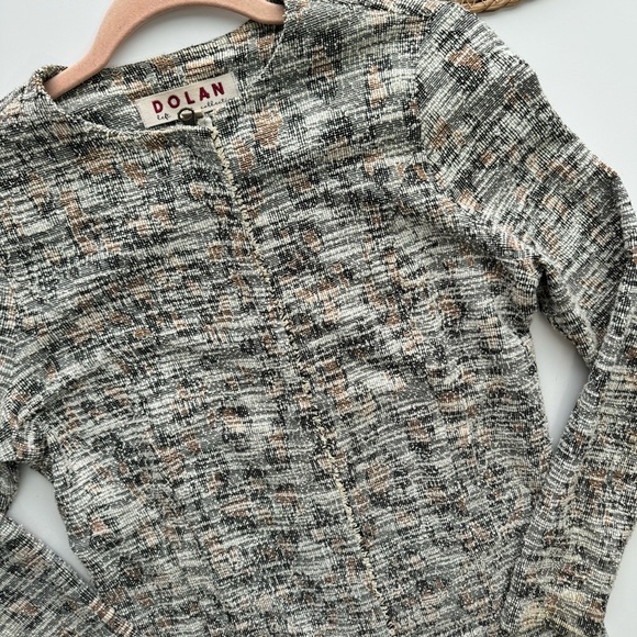 Dolan Left Coast Anthropologie Tweed Jacket Coat Pockets Full Zip Size XS - Picture 4 of 10